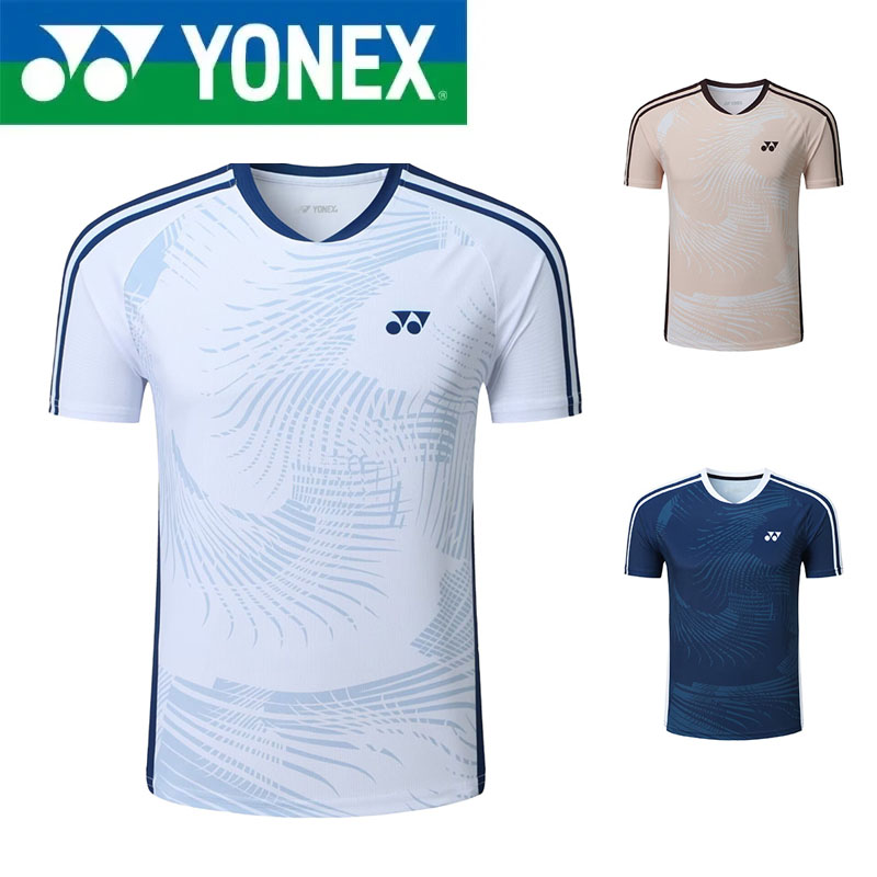 Badminton Aesthetic - YONEX 夏用バドミントンシャツ 男女学生用 競技用トップス 速乾性 スポーツ半袖トレーニングウェア
