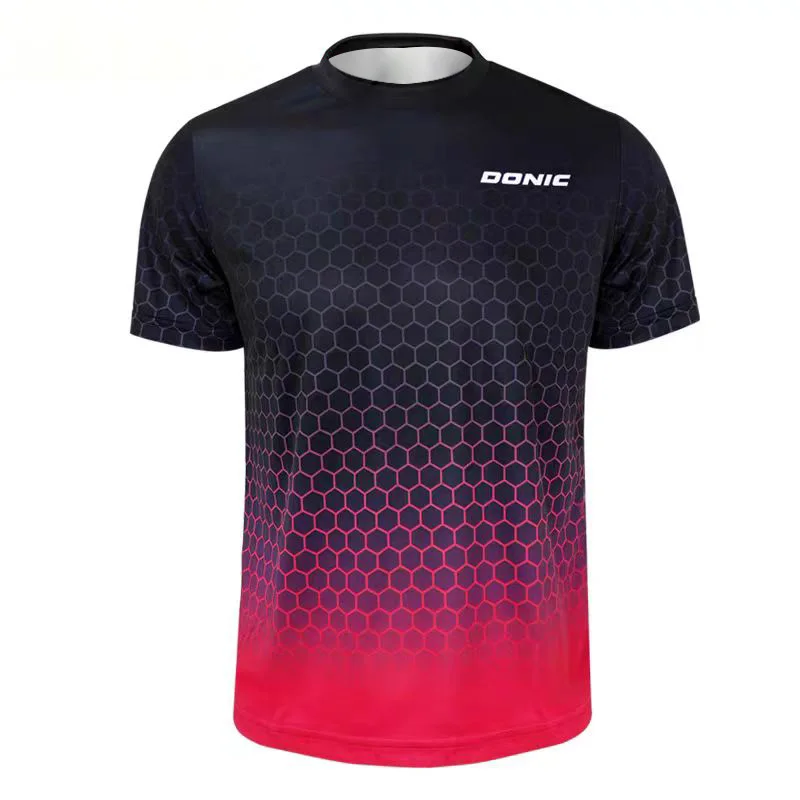 Badminton Aesthetic - メンズ新作卓球Tシャツ、3Dプリント入り、夏用通気性バドミントンTシャツ、卓球用半袖速乾トップス