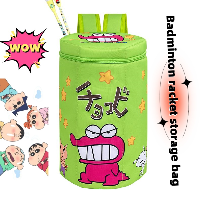Badminton Tv - 新しいクレヨンしんちゃんアニメ周辺機器パーソナライズされたクリエイティブバドミントンラケット収納袋高価値大容量バックパック