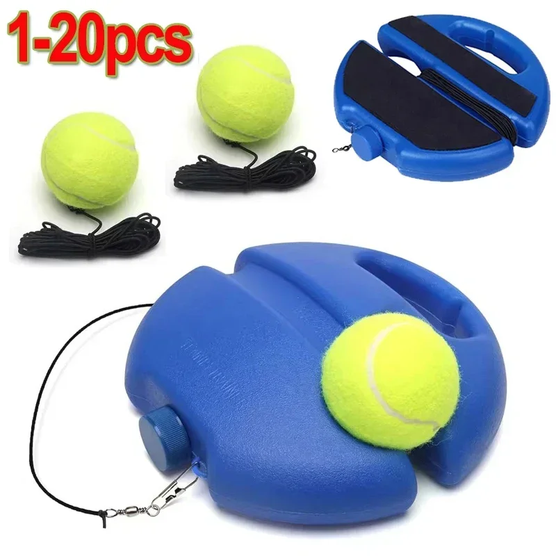 Badminton Smash - プロのテニストレーニングパートナー リバウンド練習ボール 4m弾性犬用ボール付き 屋外トレーニング スポーツ競技用