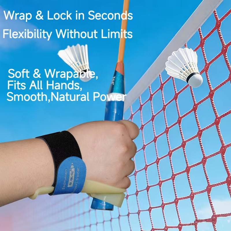 左手用バドミントンリストサポートトレーナー、様々な手のサイズ - Badminton Smash のレビューと価格