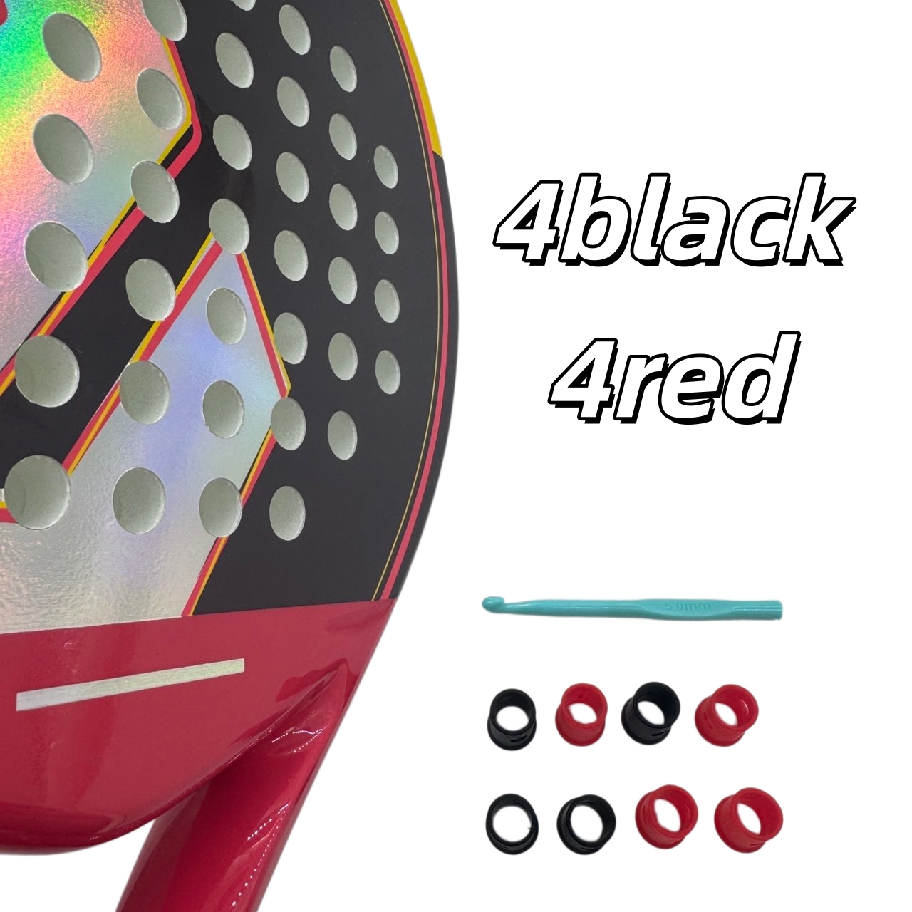 8 個ブラックレッドテニスラケット振動ダンパーソフト衝撃吸収 - Racket Vibration Dampener のレビューと価格