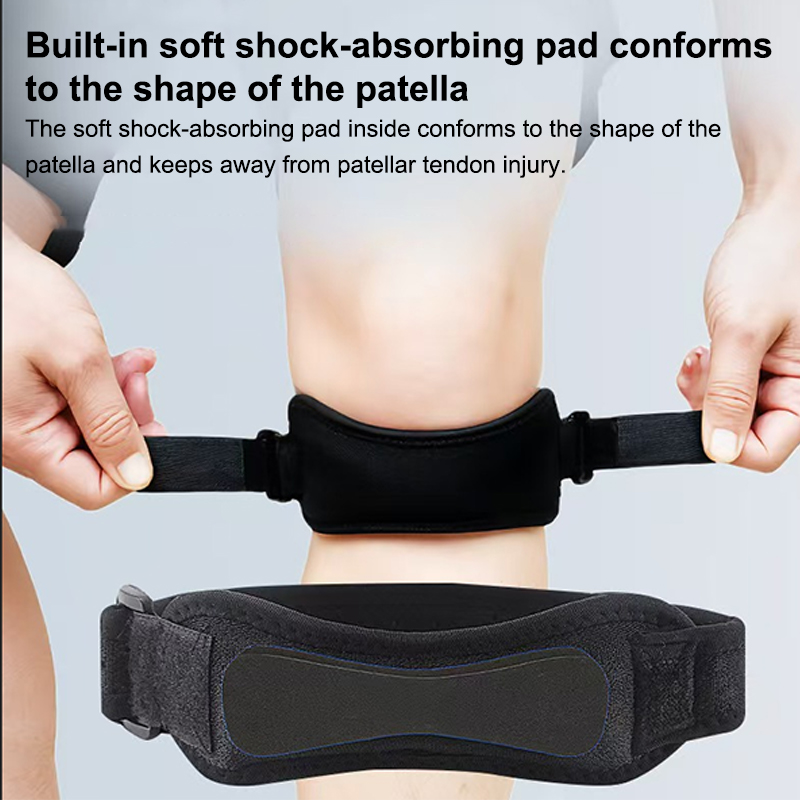 新しい膝パッド、膝蓋腱サポートストラップ、調節可能な衝撃吸収 - Knee Brace Badminton のレビューと価格