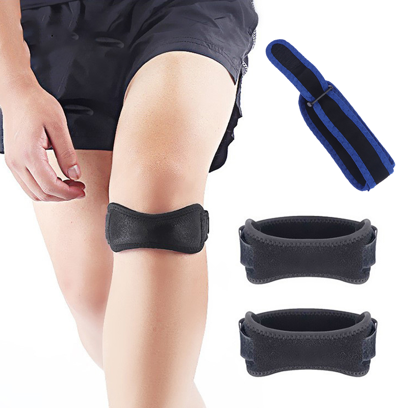 新しい膝パッド、膝蓋腱サポートストラップ、調節可能な衝撃吸収 - Knee Brace Badminton のレビューと価格