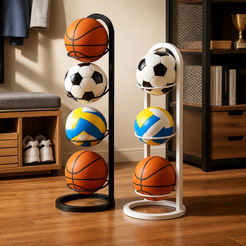 頑丈な屋内用金属製収納スタンド（2～5段）バスケットボール、 - Badminton Zone のレビューと価格