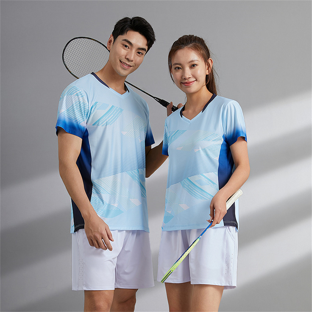 男性と女性のための通気性のある速乾性のバドミントンジャージ, - Badminton Outfit のレビューと価格