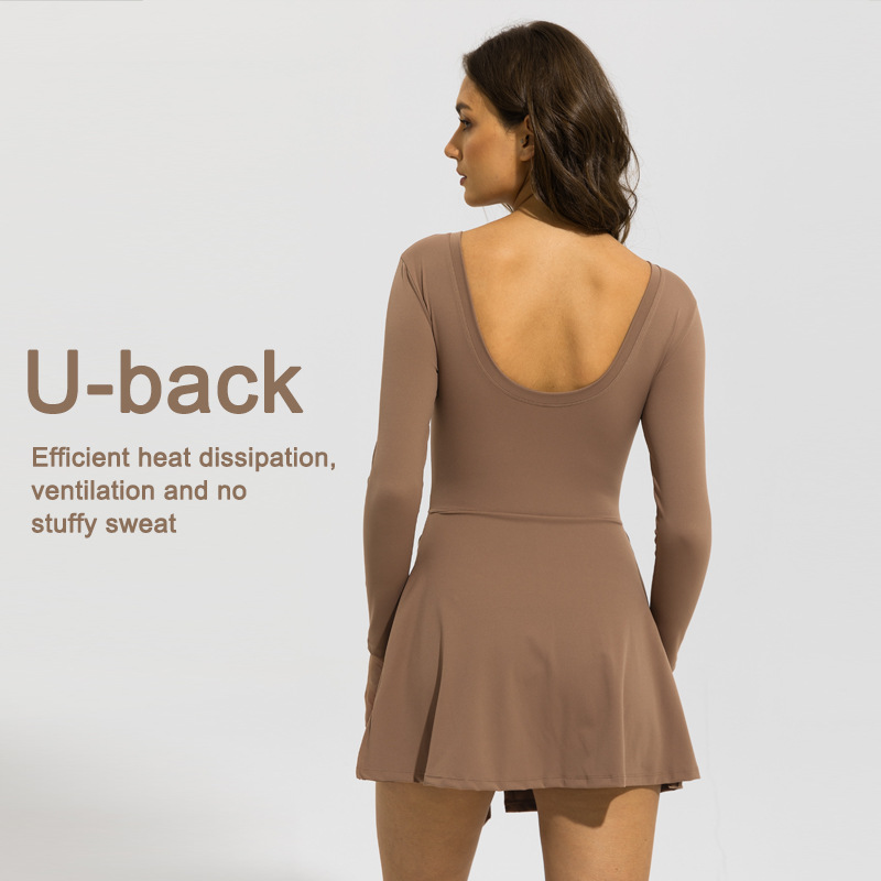 レディース長袖テニススカートセット（内蔵ショーツ付き、透け防 - Badminton Outfit のレビューと価格
