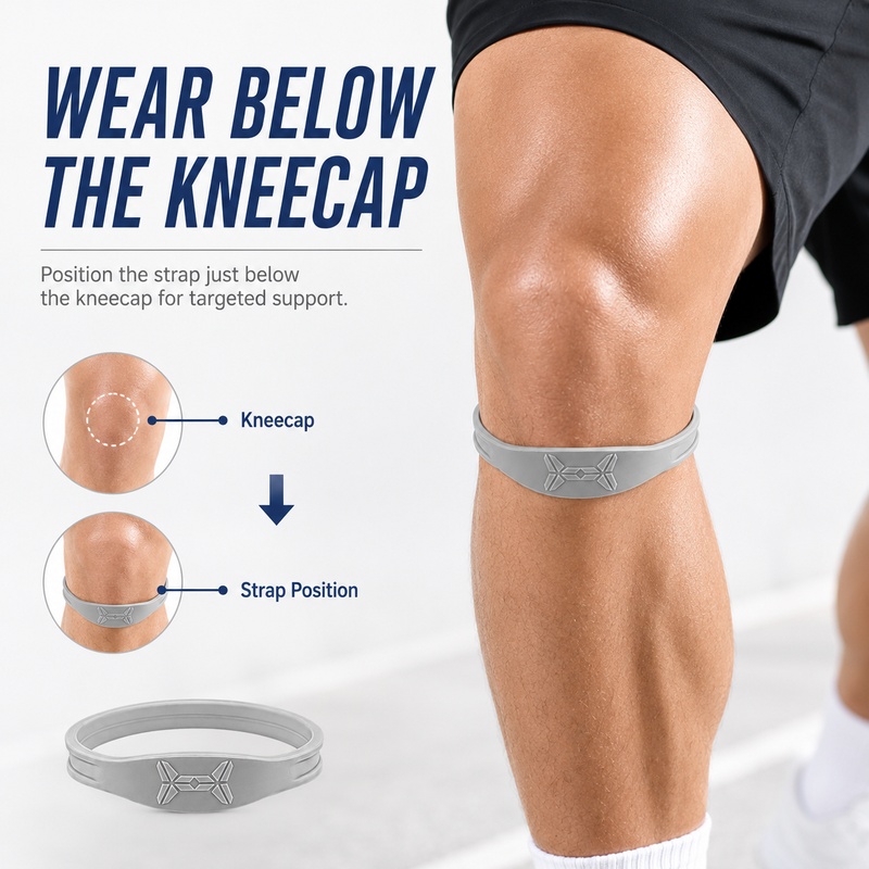 膝蓋骨サポートストラップ（圧力パッド付き）弾性スポーツ膝サポ - Knee Brace Badminton のレビューと価格
