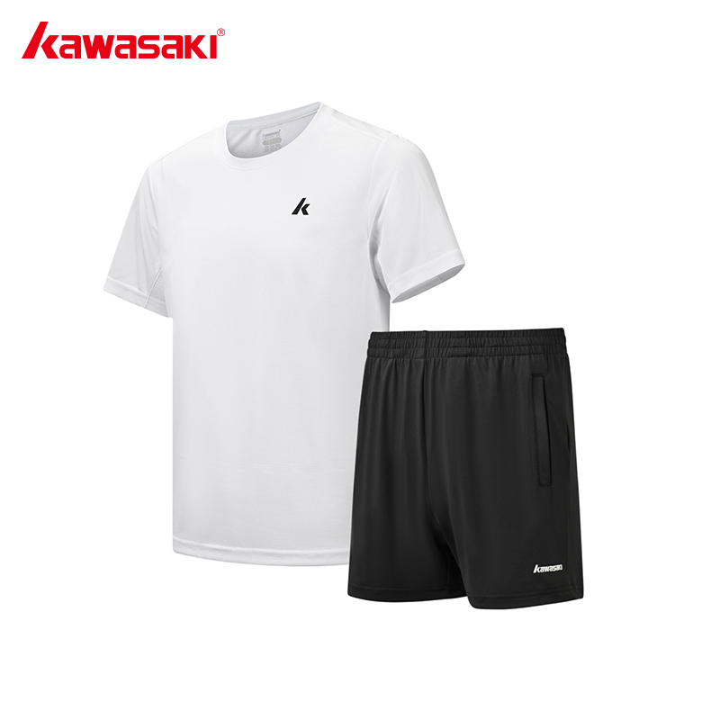 Kawasaki 男性カップルバドミントンセット半袖ショーツ - Badminton Aesthetic のレビューと価格