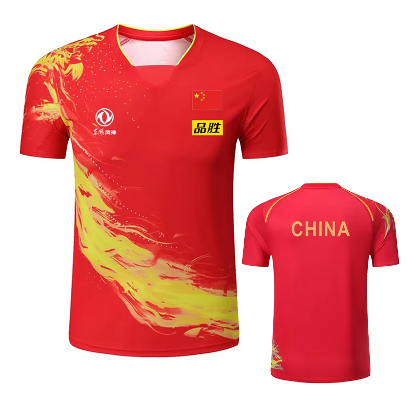 男性と女性のためのドラゴンプリント卓球Tシャツ,ファッション - Badminton Outfit のレビューと価格