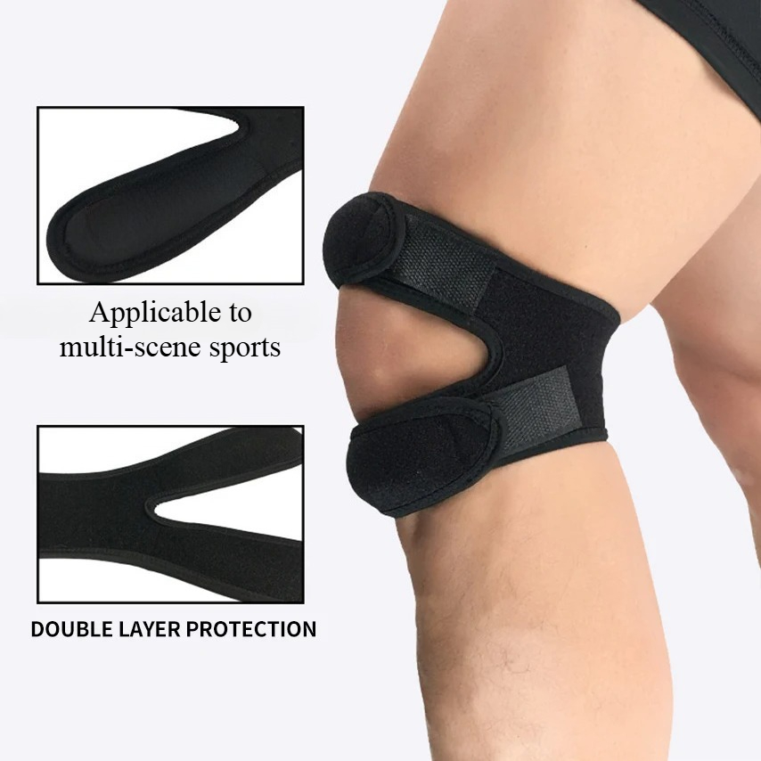 1PC 加圧膝ラップスリーブサポート包帯パッド弾性ブレース膝 - Knee Brace Badminton のレビューと価格