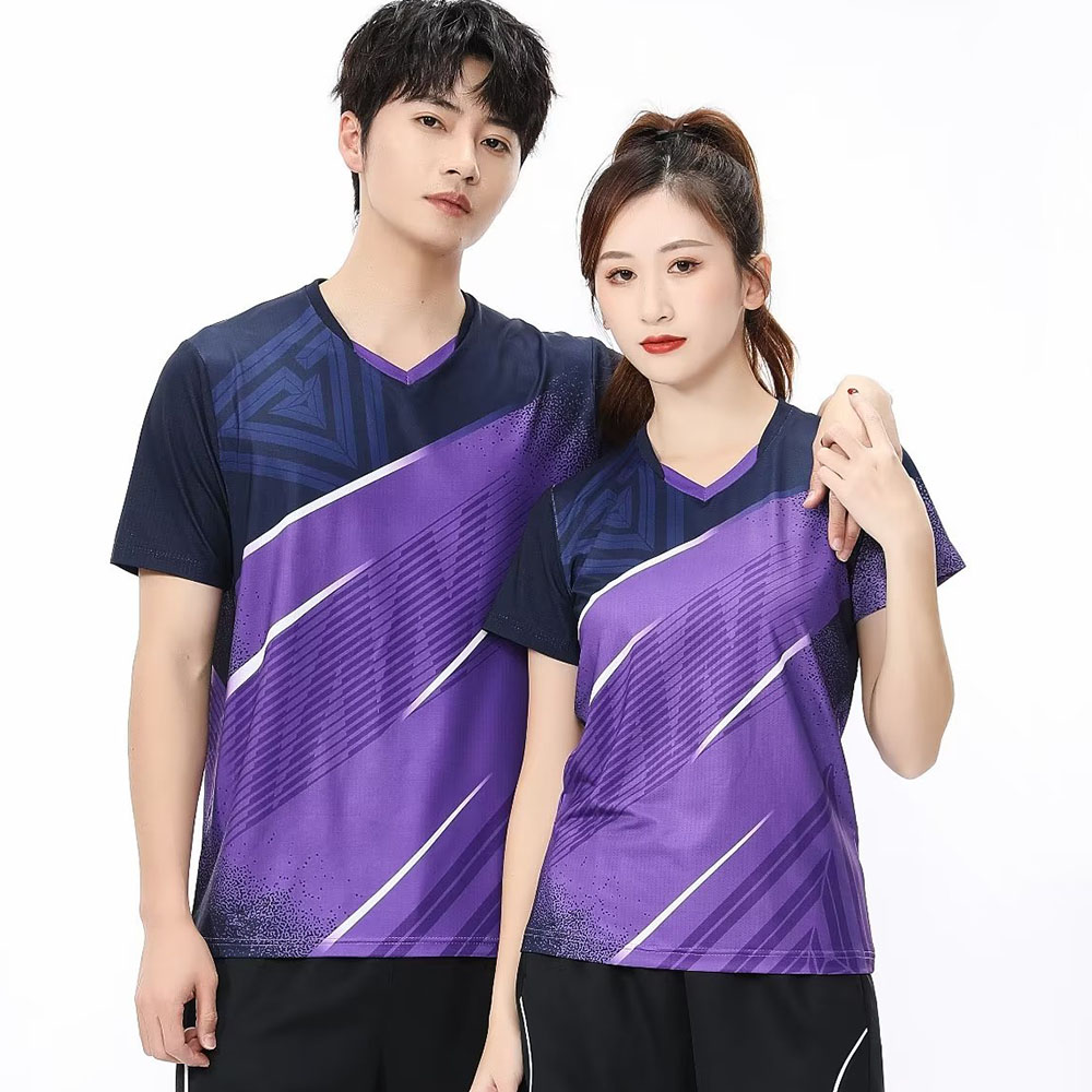 男性と女性のためのテニスTシャツ,半袖スポーツトップ,速乾性 - Badminton Aesthetic のレビューと価格