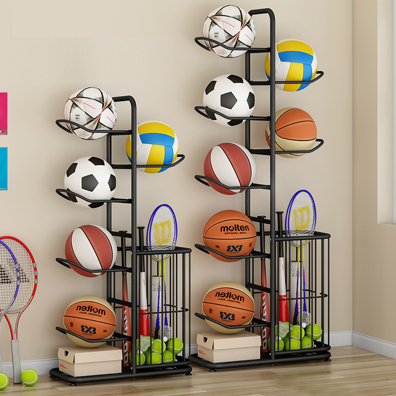 スポーツボール収納ラックバスケットボールバドミントンバレーボ - Badminton Zone のレビューと価格