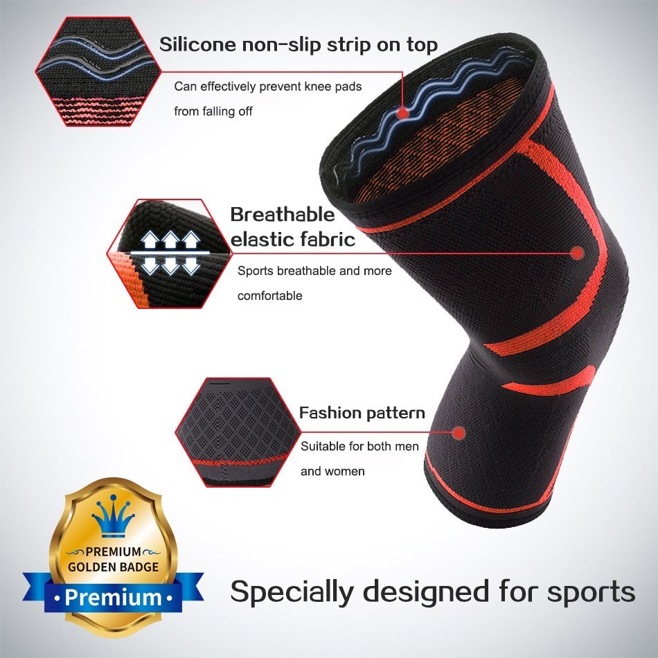 Wosweair-伸縮性のあるニーパッド,ナイロン,フィット - Knee Brace Badminton のレビューと価格