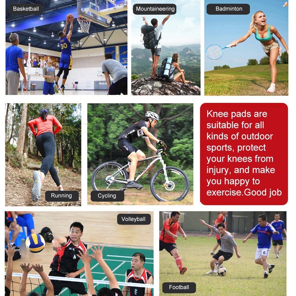 Wosweair-伸縮性のあるニーパッド,ナイロン,フィット - Knee Brace Badminton のレビューと価格