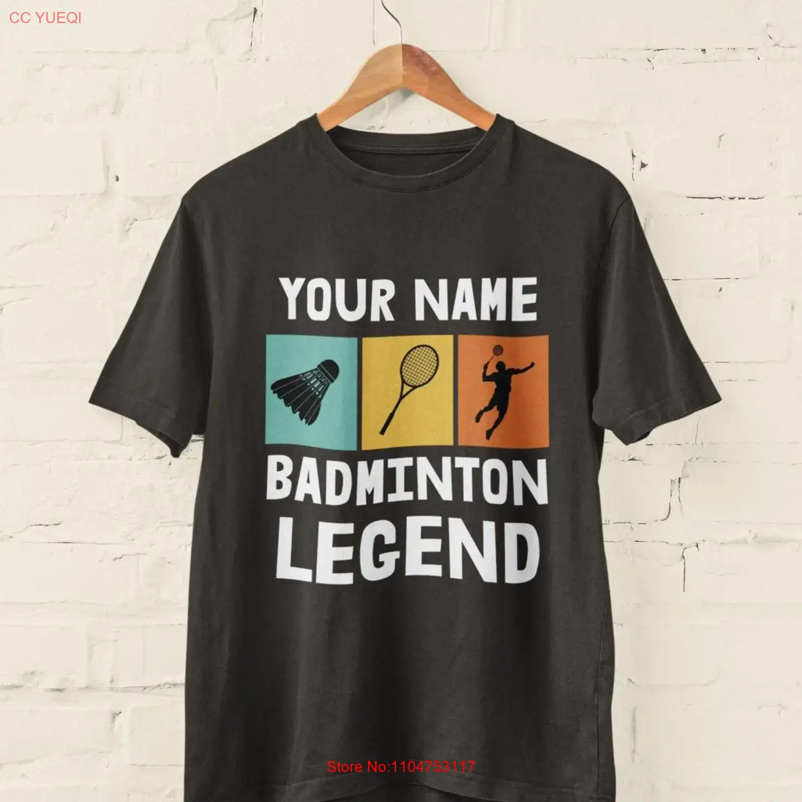 パーソナライズされたバドミントンレジェンドTシャツ、選手用カ - Badminton Legend のレビューと価格