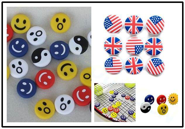 スマイル国旗 テニスラケット ダンパー ショックアブソーバー - Racket Vibration Dampener のレビューと価格